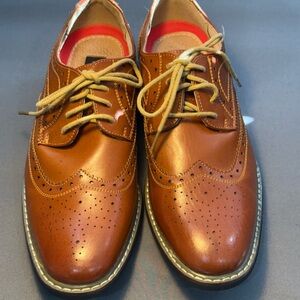 BRUNO MARC NEW YORK Men's Prince 3 Brown Wing Tips Dress Shoes Size 7.5 Med